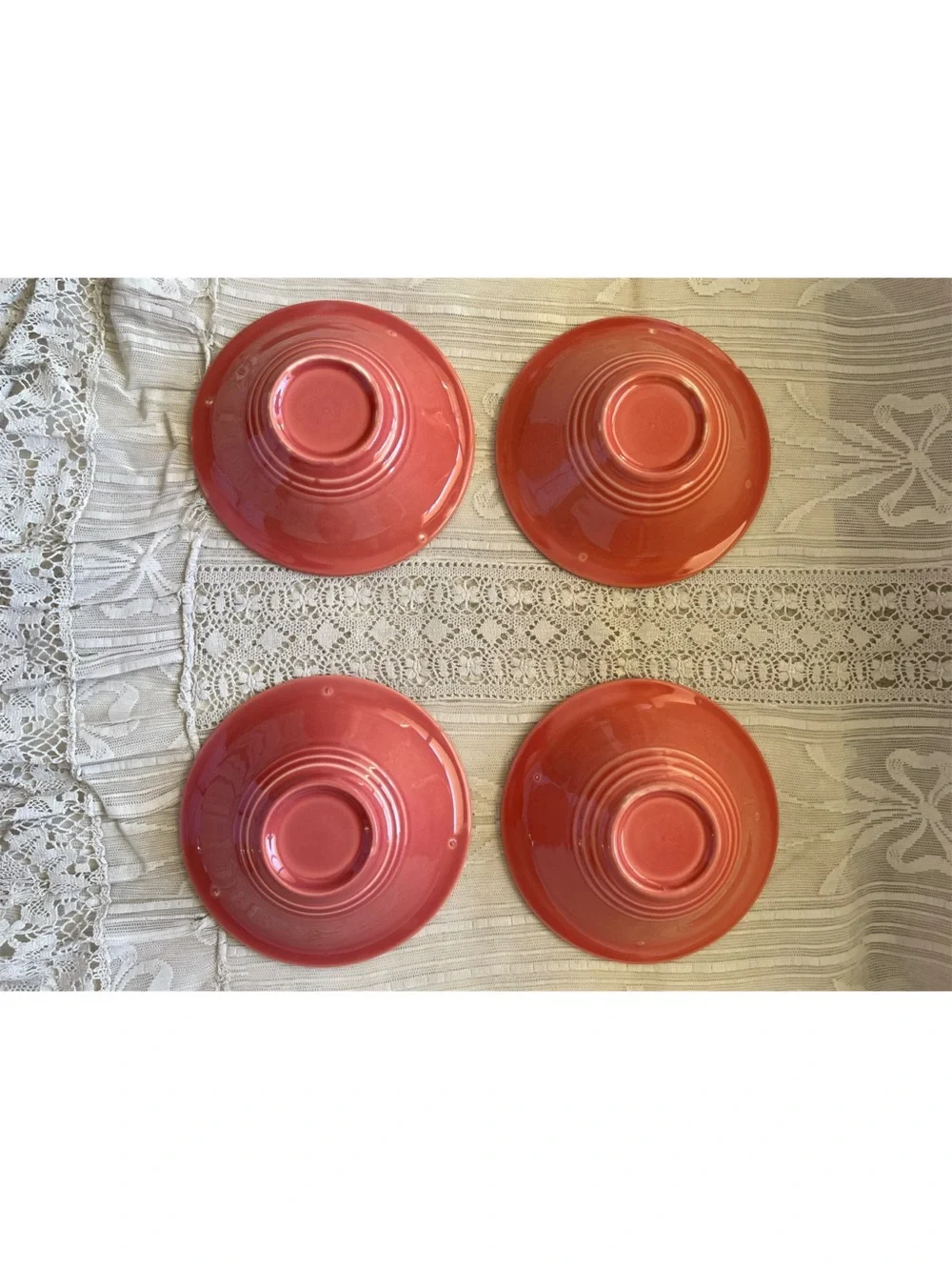 Set of 4 Fiestaware Persimmon Small Classic Bowls 15oz 5 5/8